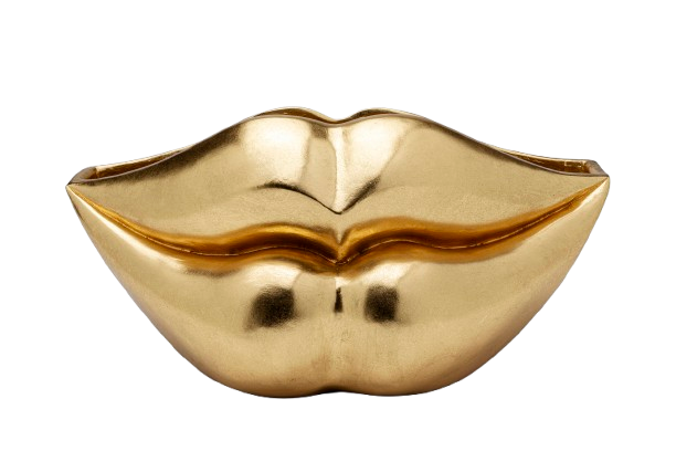 Kare - Vase Lips Gold 30cm
