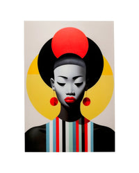 Kare - Glass Picture Muse Retro Lady Red 80x120cm
