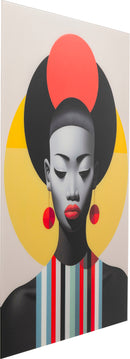 Kare - Glass Picture Muse Retro Lady Red 80x120cm
