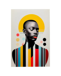 Kare - Glass Picture Muse Retro Lady Yellow 80x120cm