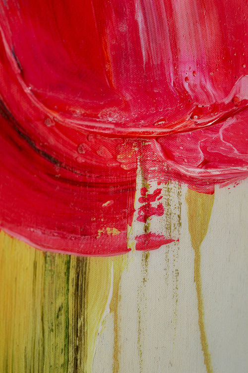 Kare - Framed Picture Abstract High Gloss Pink 160x120cm