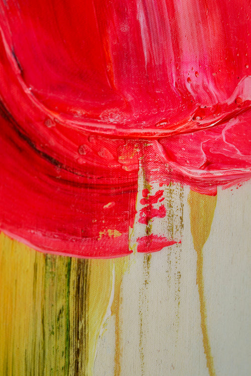 Kare - Framed Picture Abstract High Gloss Pink 160x120cm