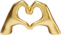 Kare - Deco Object Heart Hands 25cm