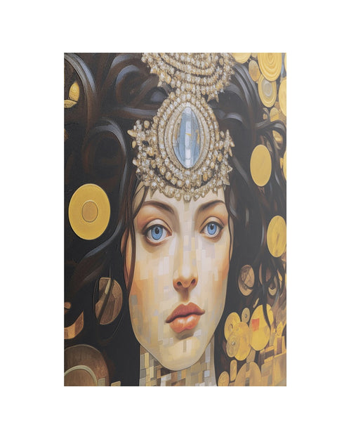 Kare - Glass Picture Art Nouveau Lady 3D 80x80cm