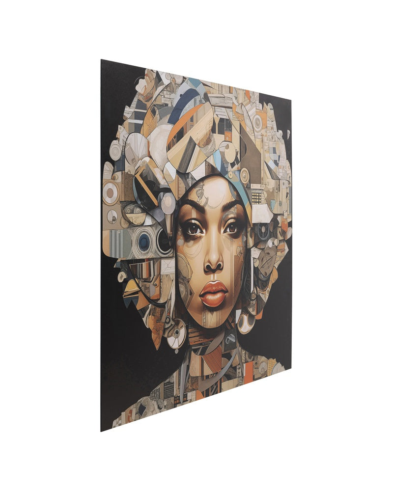 Kare - Glass Picture 3D Art Geo Woman 80x80cm