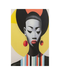 Kare - Glass Picture Muse Retro Lady 30x40cm (2/Set)