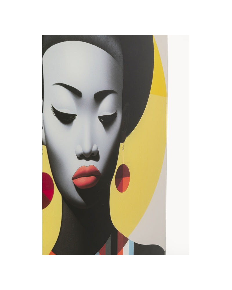 Kare - Glass Picture Muse Retro Lady 30x40cm (2/Set)