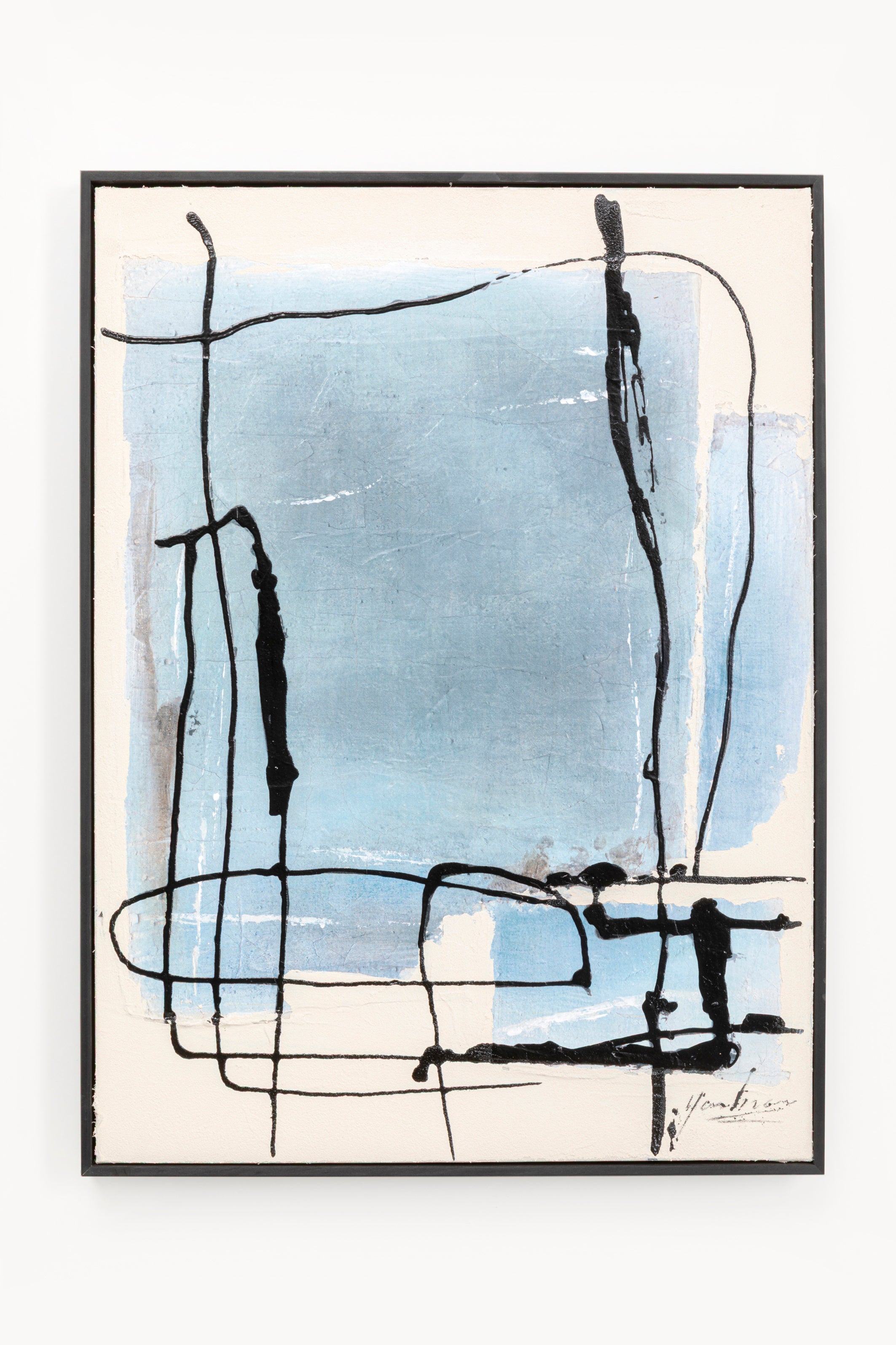 Kare - Framed Picture Dust Blue 55x75cm