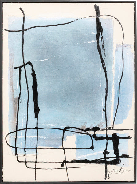 Kare - Framed Picture Dust Blue 55x75cm