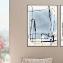 Kare - Framed Picture Dust Blue 55x75cm