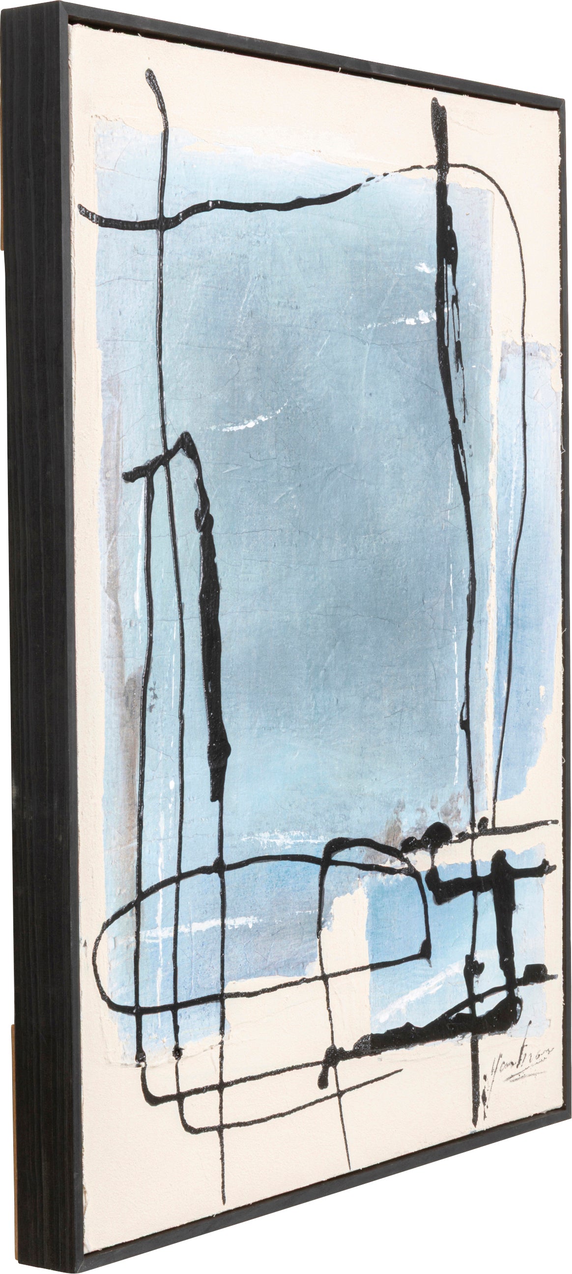 Kare - Framed Picture Dust Blue 55x75cm