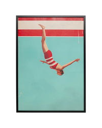 Kare - Framed Picture Jumping Girl Down 103x73cm
