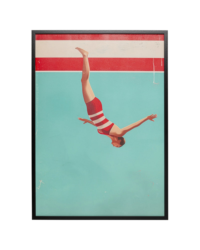 Kare - Framed Picture Jumping Girl Down 103x73cm