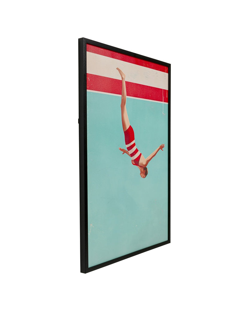 Kare - Framed Picture Jumping Girl Down 103x73cm