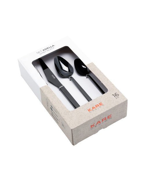 Kare - Cutlery Adella Shiny Black (16/part)