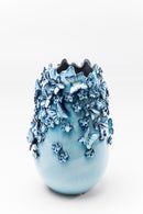 Kare - Vase Butterflies Lightblue 35cm