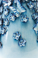 Kare - Vase Butterflies Lightblue 35cm