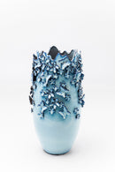 Kare - Vase Butterflies Lightblue 50cm