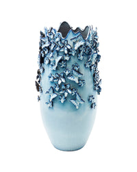 Kare - Vase Butterflies Lightblue 50cm