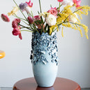 Kare - Vase Butterflies Lightblue 50cm