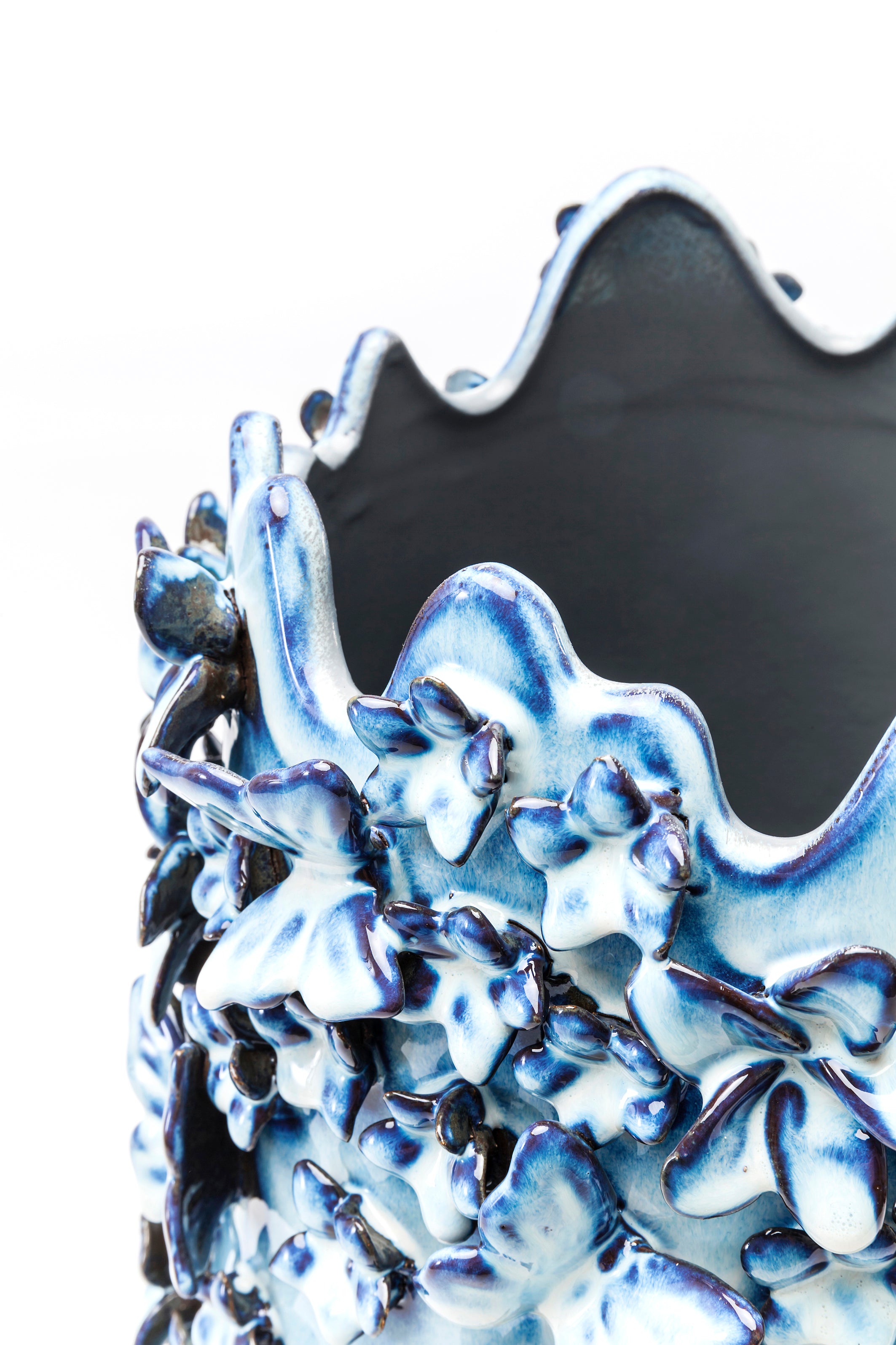 Kare - Vase Butterflies Lightblue 50cm