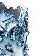 Kare - Vase Butterflies Lightblue 50cm