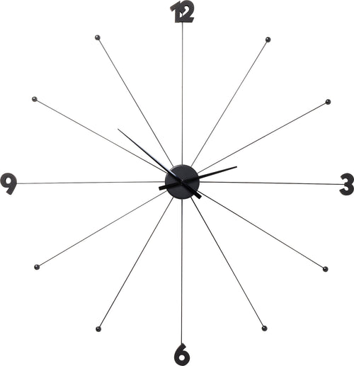 Kare - Wall Clock Like Umbrella Black