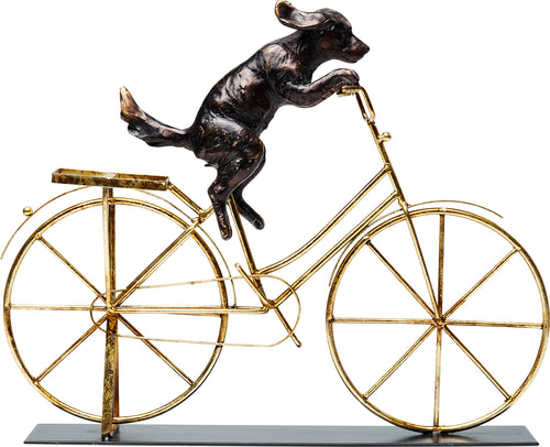 Kare - Deco Object Dog With Bicycle 44cm