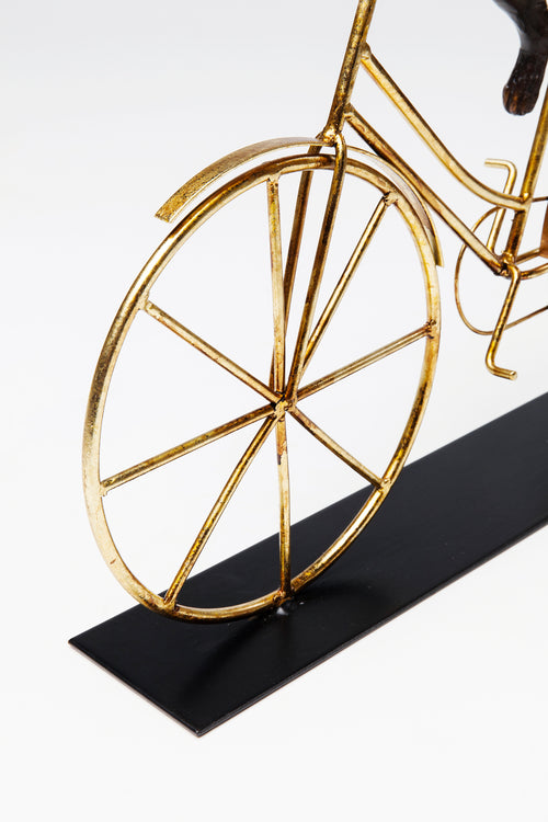 Kare - Deco Object Dog With Bicycle 44cm