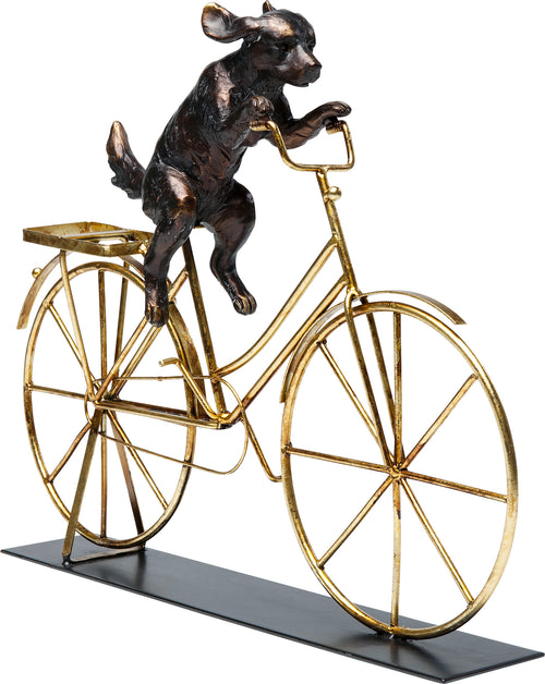 Kare - Deco Object Dog With Bicycle 44cm