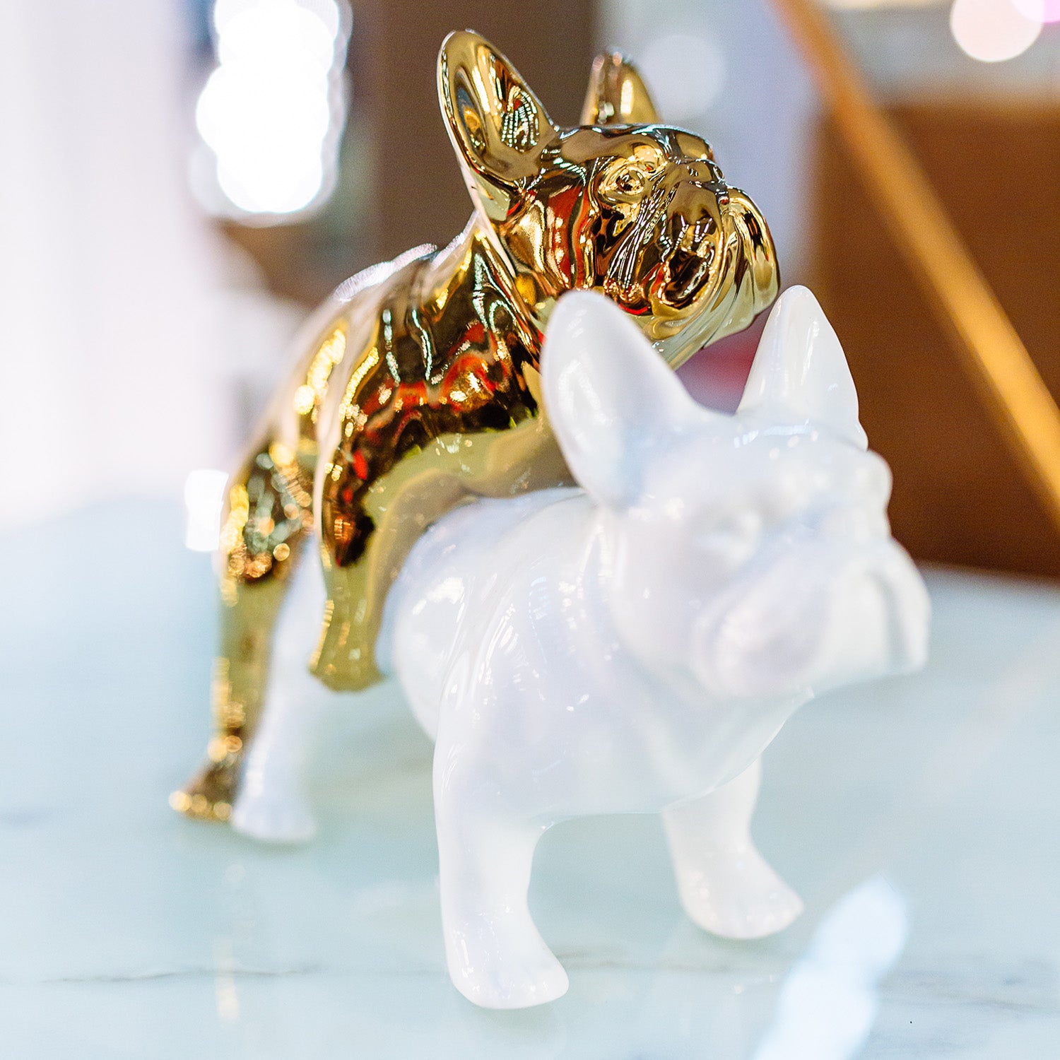 Kare - Deco Figurine Love Dogs Gold
