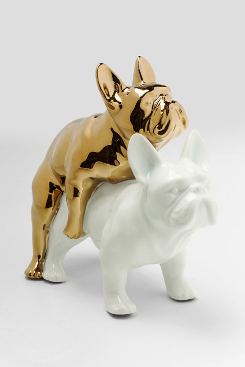 Kare - Deco Figurine Love Dogs Gold