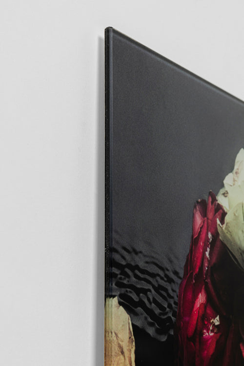 Kare - Glass Picture Flower Art Lady 120x120cm