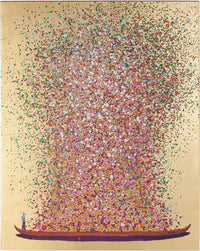 Kare - Canvas Picture Flower Boat Gold Pink 120x160cm