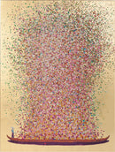 Kare - Canvas Picture Flower Boat Gold Pink, 80 x 100 cm