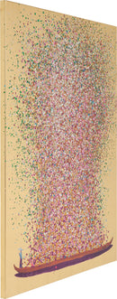 Kare - Canvas Picture Flower Boat Gold Pink, 80 x 100 cm