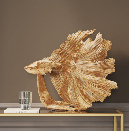 Kare - Deco Figurine Betta Fish Gold Small