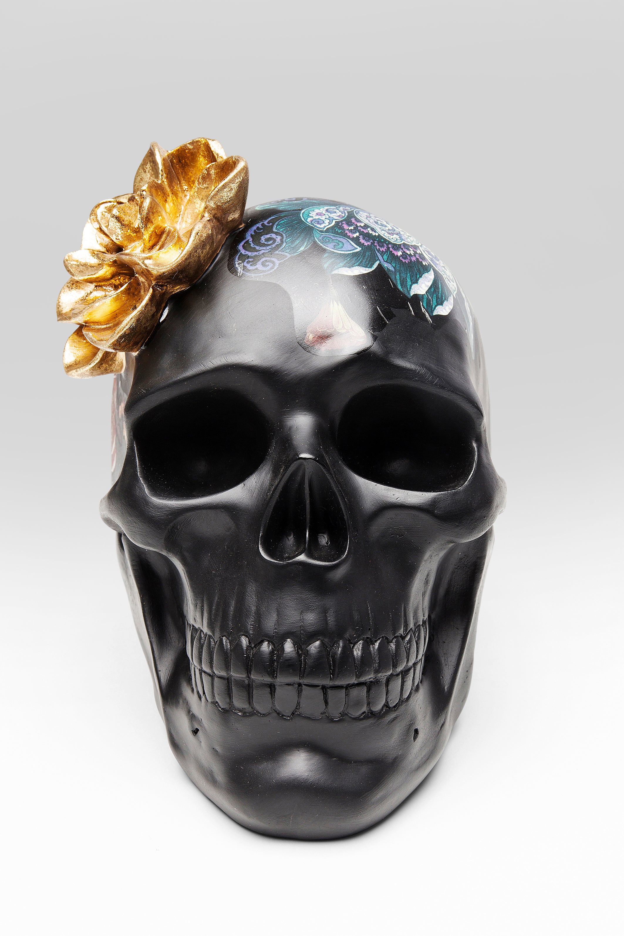 Kare - Deco Object Flower Skull 22cm
