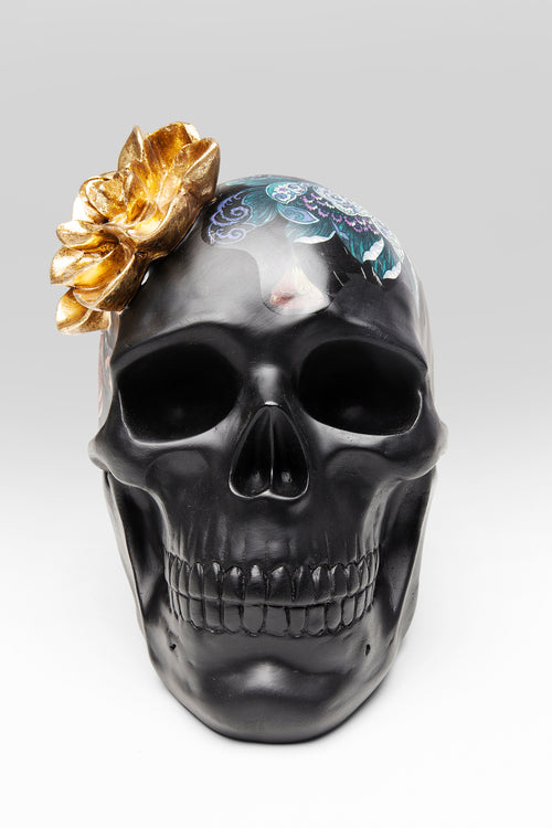 Kare - Deco Object Flower Skull 22cm