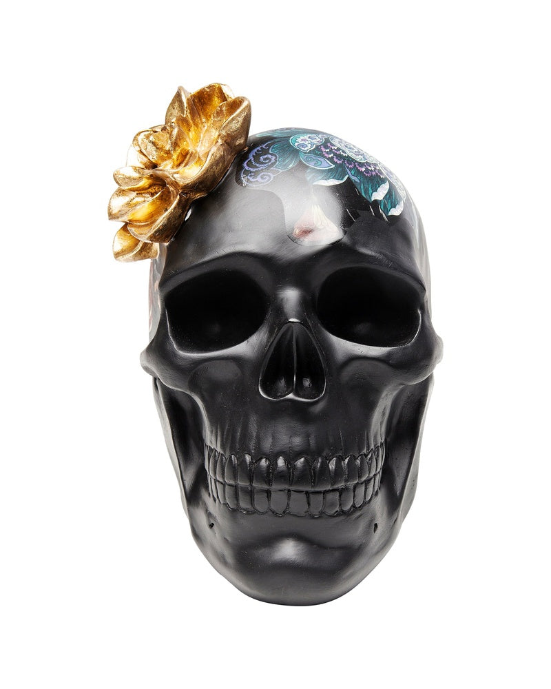 Kare - Deco Object Flower Skull 22cm