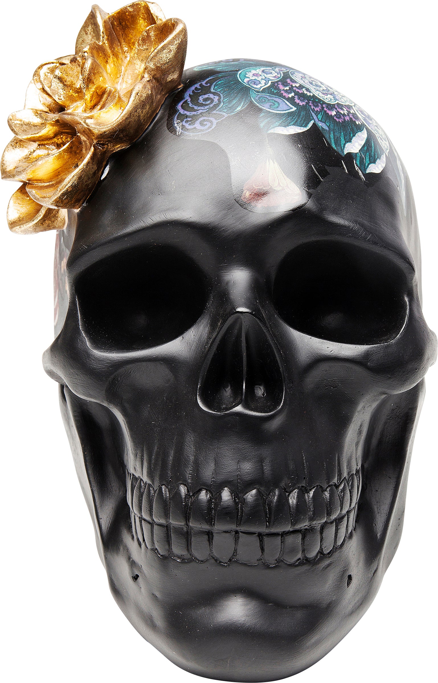 Kare - Deco Object Flower Skull 22cm