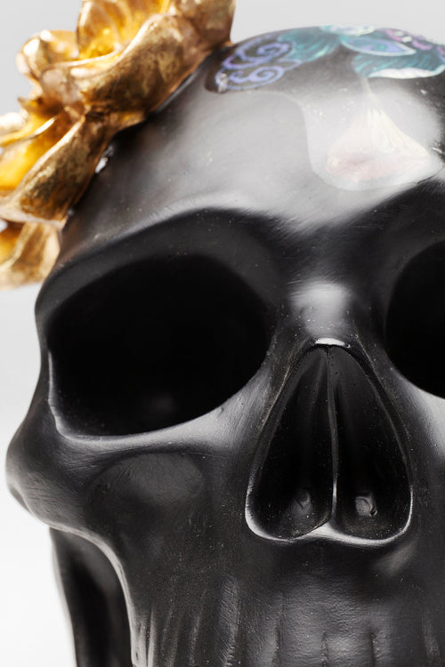 Kare - Deco Object Flower Skull 22cm