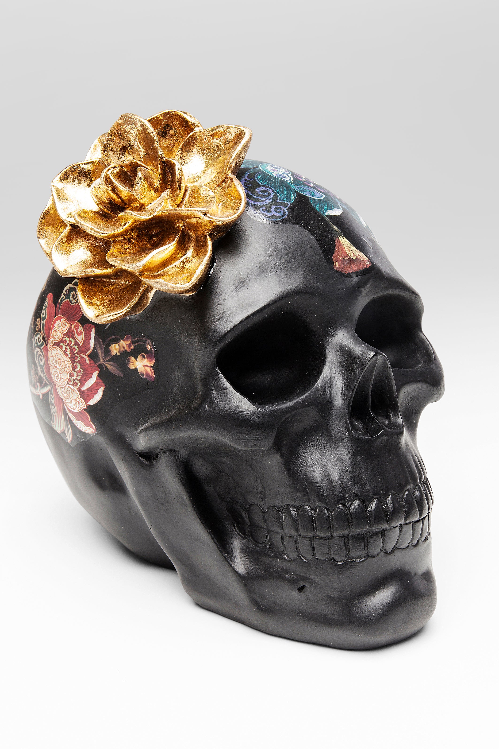 Kare - Deco Object Flower Skull 22cm
