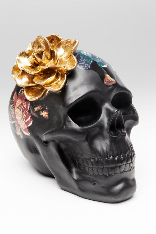Kare - Deco Object Flower Skull 22cm
