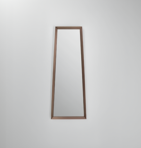 Kare - Wall Mirror Arezzo Coffee Trapez 65(45)x160cm