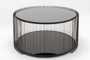 Kare - Coffee Table Wire Double Black Ø80cm