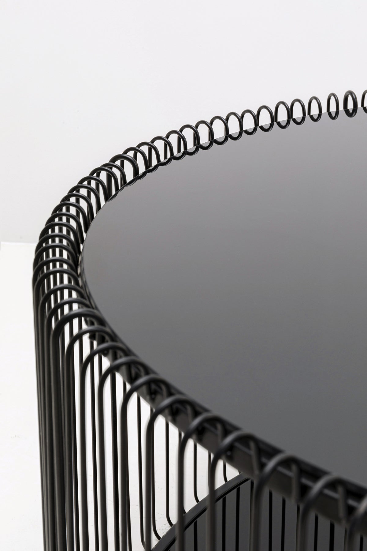 Kare - Coffee Table Wire Double Black Ø80cm
