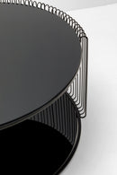 Kare - Coffee Table Wire Double Black Ø80cm