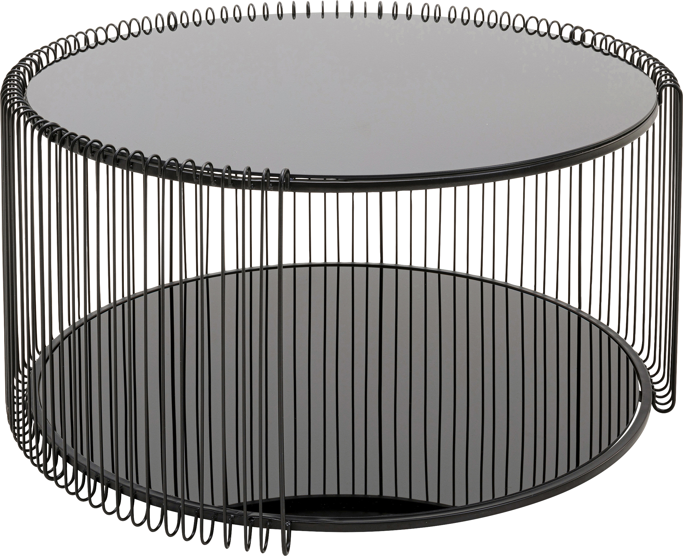 Kare - Coffee Table Wire Double Black Ø80cm