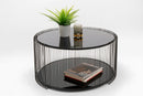 Kare - Coffee Table Wire Double Black Ø80cm